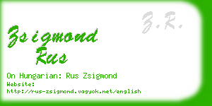 zsigmond rus business card